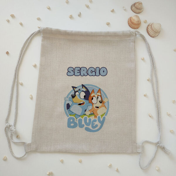 Mochila tipo lino "Bluey 2" personalizada