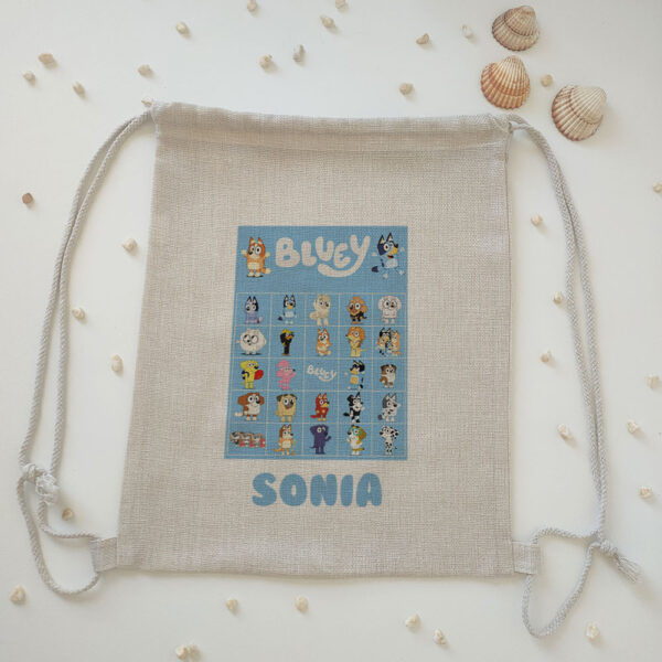 Mochila tipo lino "Bluey 3" personalizada