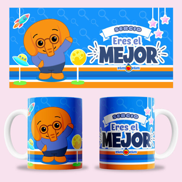 Taza "Plim Plim" niño 3 personalizada