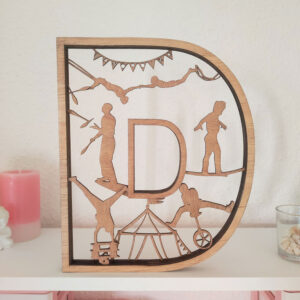 Letra personalizada temática Circo (28 cm)