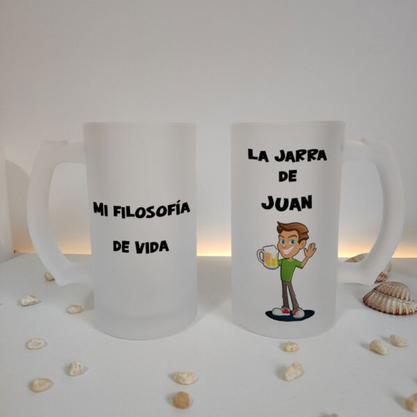 Jarra "La jarra de mi filosofía de vida" personalizada
