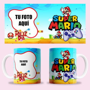 Taza "Super Mario 1" unisex personalizada con foto