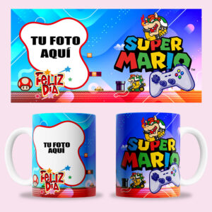 Taza "Super Mario 2" unisex personalizada con foto