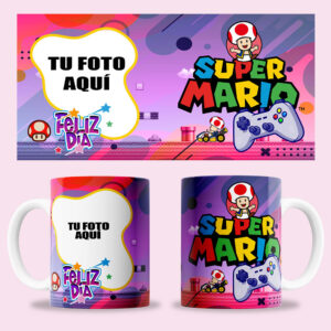 Taza "Super Mario 3" unisex personalizada con foto