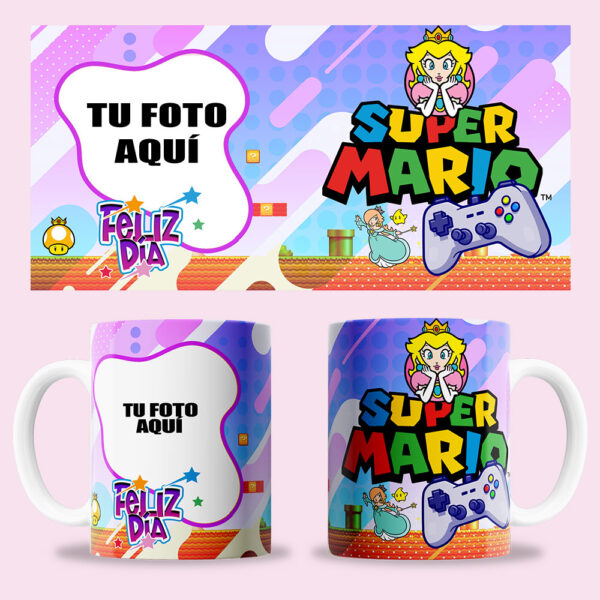 Taza "Super Mario 4" unisex personalizada con foto