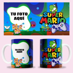 Taza "Super Mario 5" unisex personalizada con foto