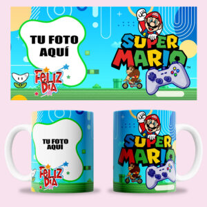 Taza "Super Mario 6" unisex personalizada con foto