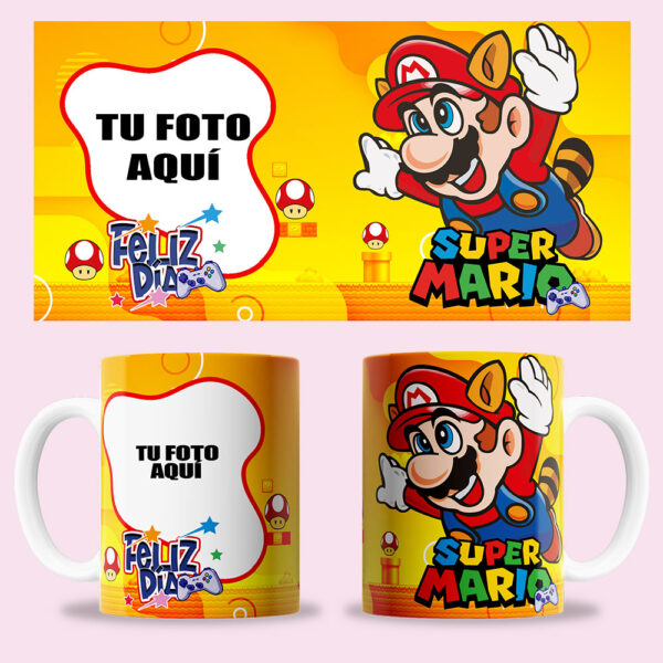 Taza "Super Mario 9" unisex personalizada con foto