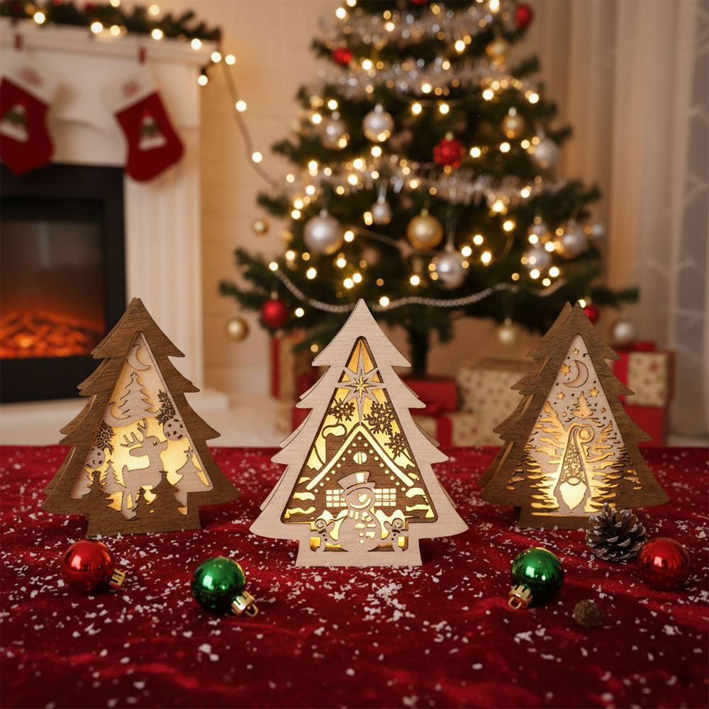 Lámparas de Navidad forma de abeto