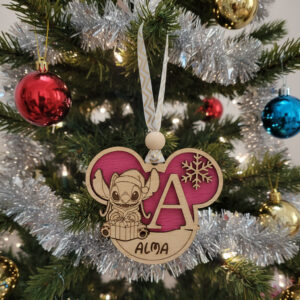 Esfera de Navidad Ángel (Lilo y Stich) personalizada con nombre