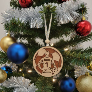 Esfera Navidad Fútbol personalizada con nombre