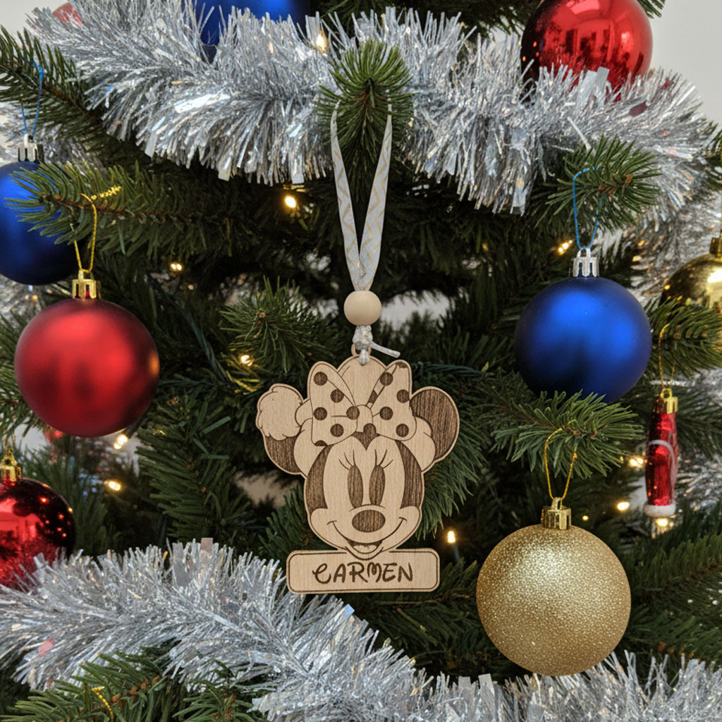 Esfera Navidad Minie personalizada con nombre