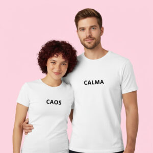 Camisetas pareja Calma y Caos