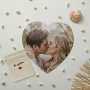 Puzzle corazón San Valentín con foto personalizada
