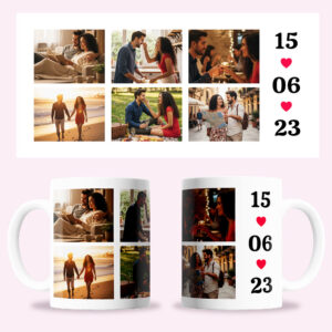 Taza San Valentín 6 fotos + fecha