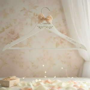 Percha personalizada con nombre y fecha grabados