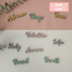 Marcasitios MDF colores pastel sublimados