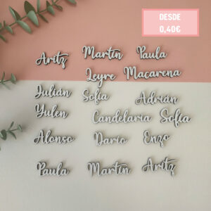 Marcasitios personalizados MDF blancos